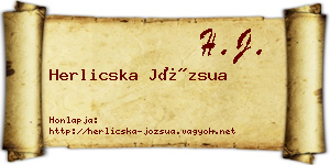 Herlicska Józsua névjegykártya